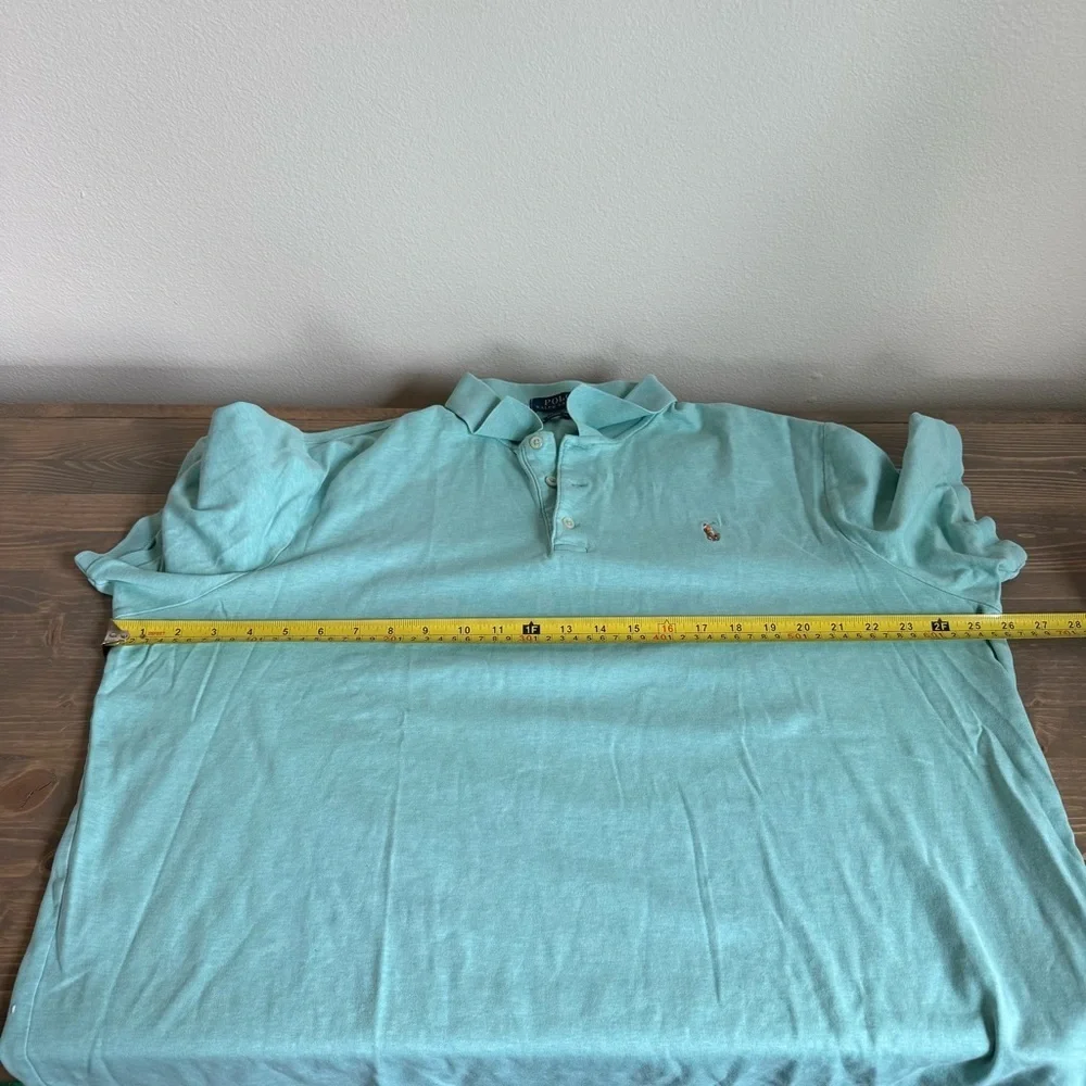Polo Ralph Lauren Men's XL‎ Aqua Blue Short Sleeve Polo Shirt